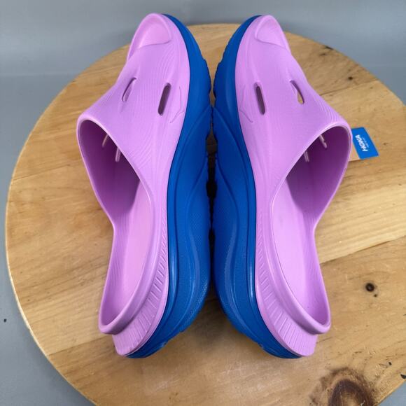 Hoka One One Ora Recovery Slide 3 Mens Size 12 Cyclamen Coastal Sky Sandals NEW - Picture 6 of 9